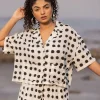 Holly Black Polka Modal Shirt Top