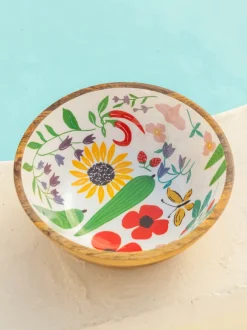 Holly Wooden Salad Bowl Set