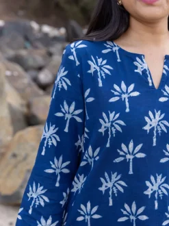 Hoor Indigo Cotton Kurta