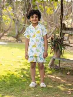 Ikki Organic Cotton Shirt & Shorts Set