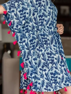 Indigo Dance Dabu Modal Short Kaftan