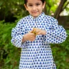 Indigo Triangle Organic Cotton Long Kurta
