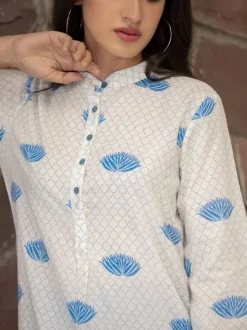 Ira Block Printed Cotton Long Kurta