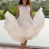 Ivory Love Sleeveless Cotton Dress
