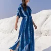 Jannat Indigo Kaftan Maxi Dress