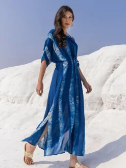 Jannat Indigo Kaftan Maxi Dress