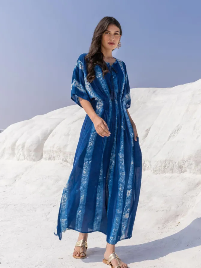 Jannat Indigo Kaftan Maxi Dress