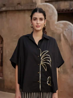 Jasmine Sequined Poncho Shirt