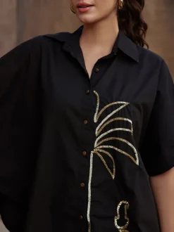 Jasmine Sequined Poncho Shirt