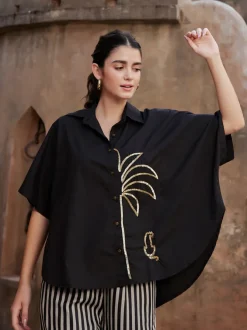 Jasmine Sequined Poncho Shirt
