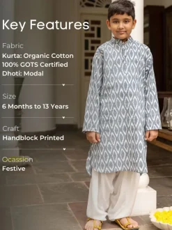 Jay Organic Cotton Block Printed Long Kurta