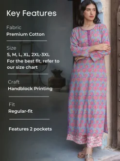 Jaya Printed Cotton Long Kurta