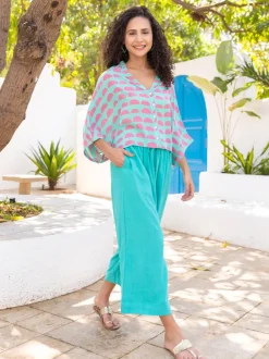 Jenny Printed Modal Poncho Top