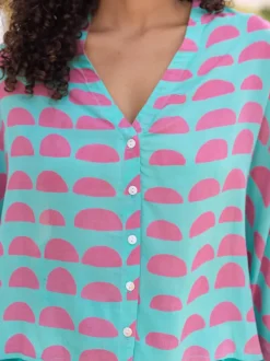 Jenny Printed Modal Poncho Top