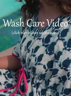 Jheel Indigo Printed Daabu Modal Kaftan Dress
