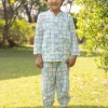 Jr. Voyager Organic Cotton Block Printed Short Kurta