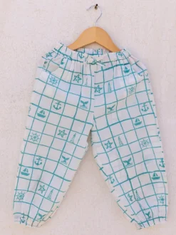Jr. Voyager Organic Cotton Block Printed Short Kurta