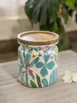 Jungle Breeze Wooden Jar
