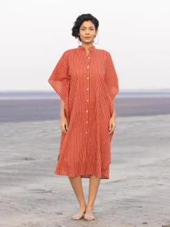 Kalindi Cotton Kaftan Shirt Dress