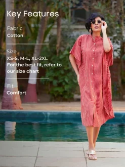 Kalindi Cotton Kaftan Shirt Dress