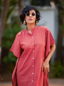 Kalindi Cotton Kaftan Shirt Dress