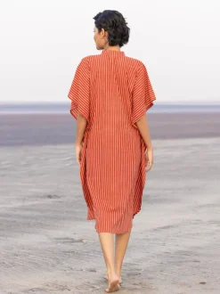 Kalindi Cotton Kaftan Shirt Dress