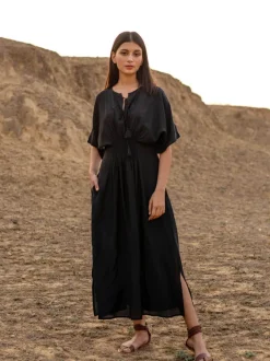Kasturi Black Kaftan Maxi Dress
