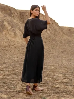 Kasturi Black Kaftan Maxi Dress