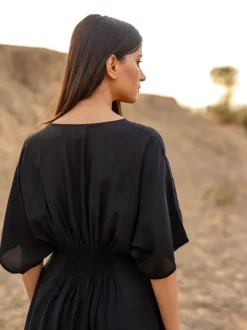Kasturi Black Kaftan Maxi Dress