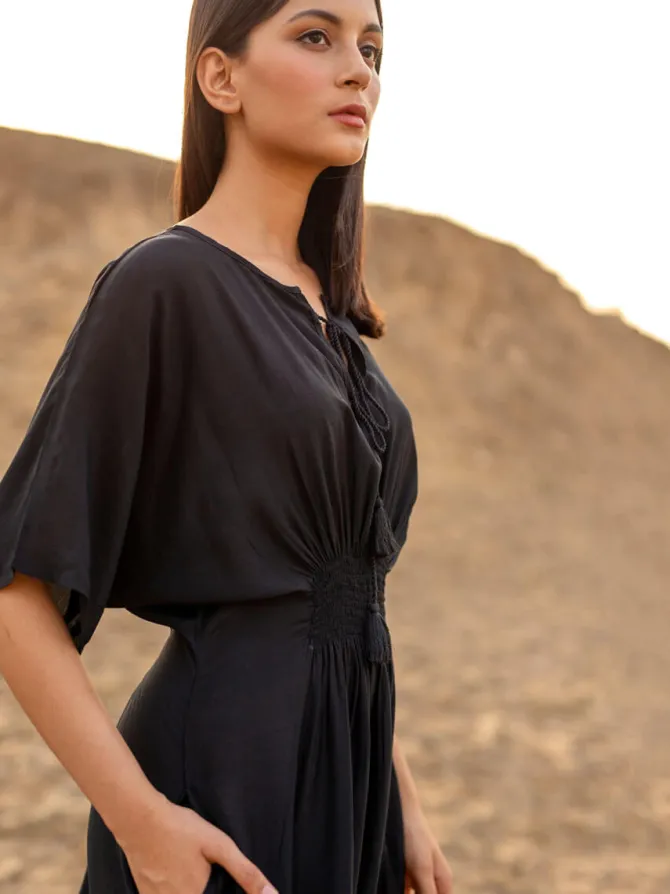 Kasturi Black Kaftan Maxi Dress