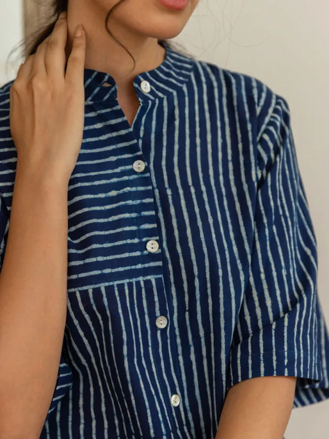 Keya Indigo Dabu Cotton Tunic