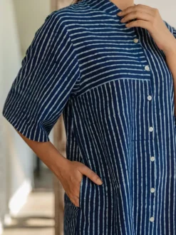 Keya Indigo Dabu Cotton Tunic