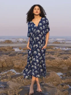 Khwahish Indigo kaftan dress