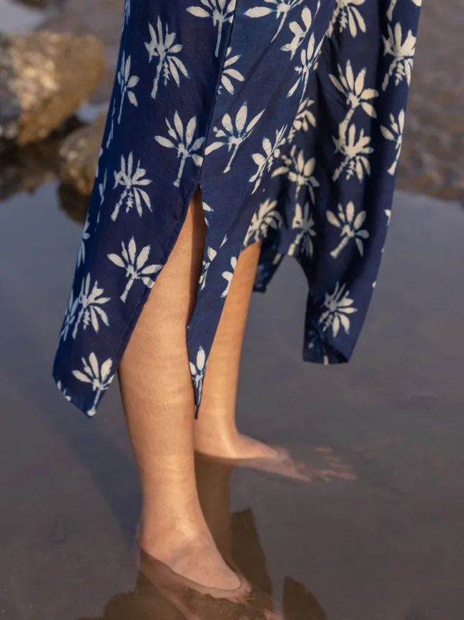 Khwahish Indigo kaftan dress