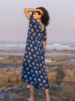 Khwahish Indigo kaftan dress