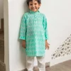 Krisna Organic Cotton Printed Ikat Long Kurta