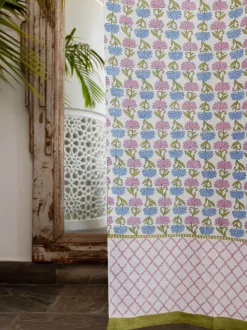 Kusum Hand Block Printed Cotton Curtain