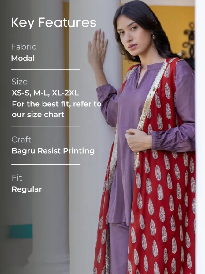 Lakshmi Block Printed Modal Cape
