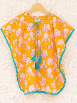Lemon Organic Cotton Kaftan For Kids