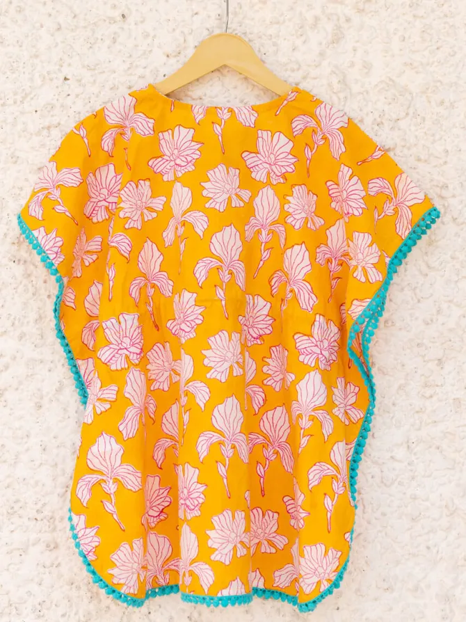 Lemon Organic Cotton Kaftan For Kids