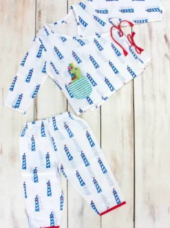 Lighthouse Magic Organic Cotton Block Printed Angrakha Set