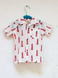 Lighthouse Magic Organic Cotton Block Printed Shirt