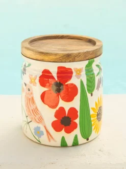 Liliana Wooden Jar