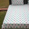 Lotus Jaal Block Printed Cotton Bedsheet
