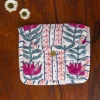 Lotus Love Block Print Cotton Wallet