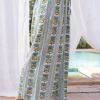 Lotus Meadow Slub Hand Block Print Palazzo Pants