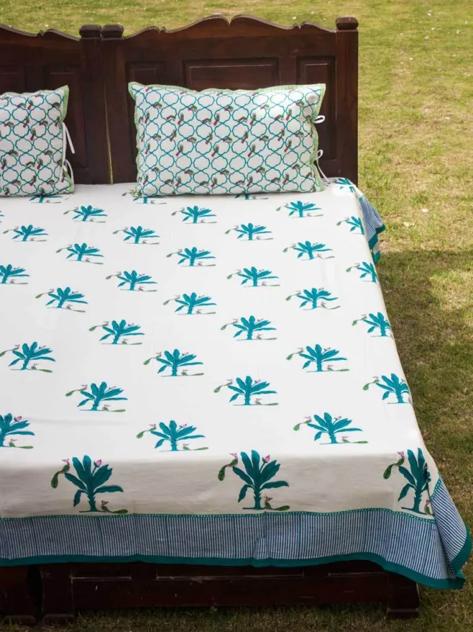 Madhuban Block Printed Cotton Bedsheet