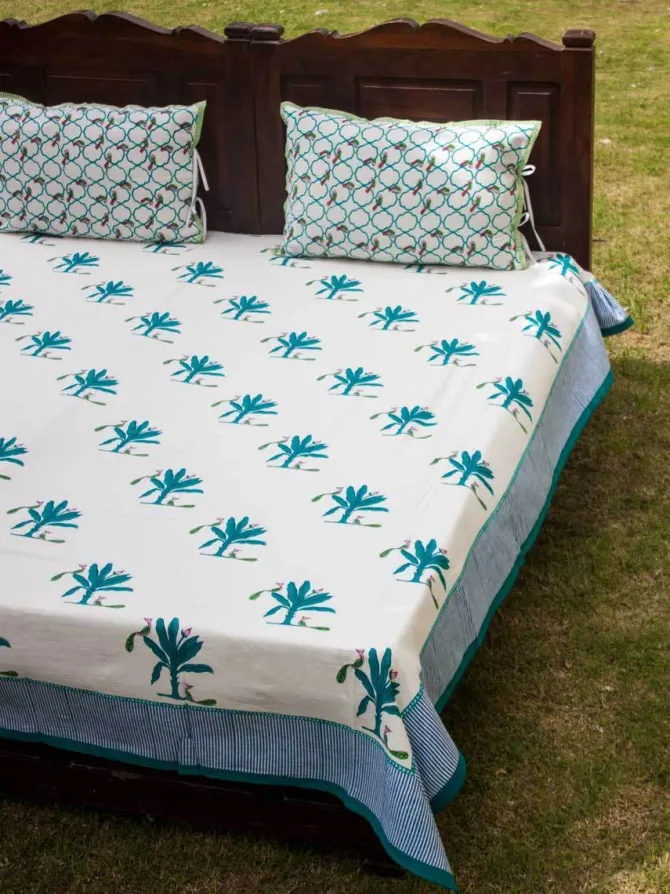 Madhuban Block Printed Cotton Bedsheet