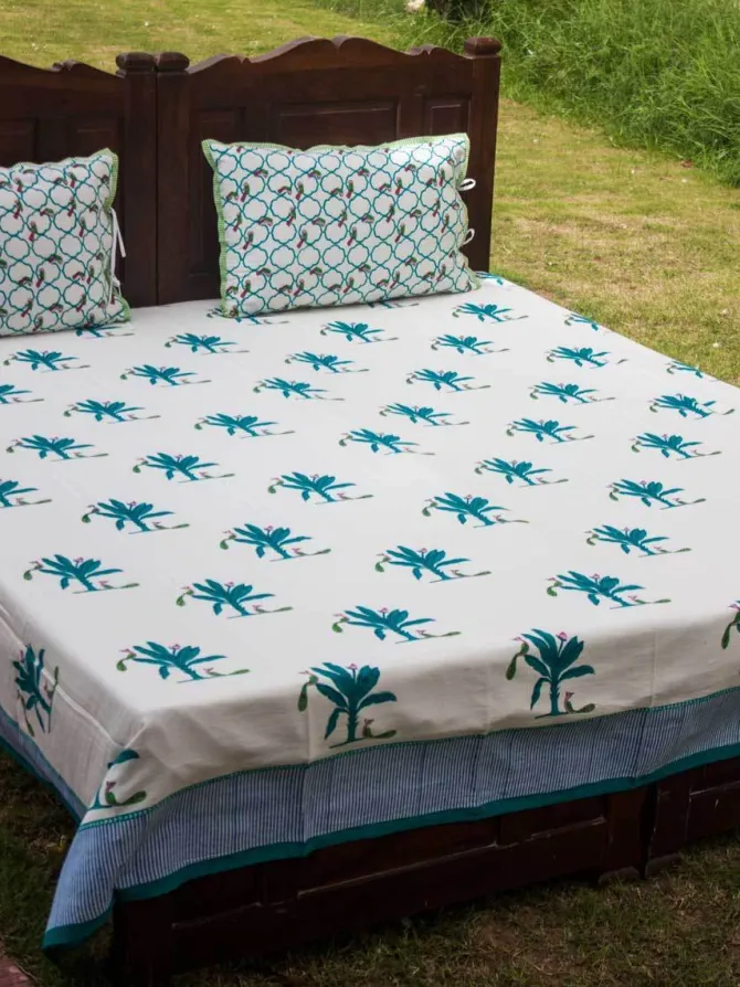 Madhuban Block Printed Cotton Bedsheet