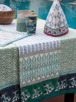 Mahtab Block Printed Cotton Table Cover